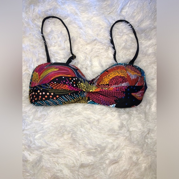 La Blanca Colorful Patterned Bandeau Bikini Top size 6 - Picture 16 of 16